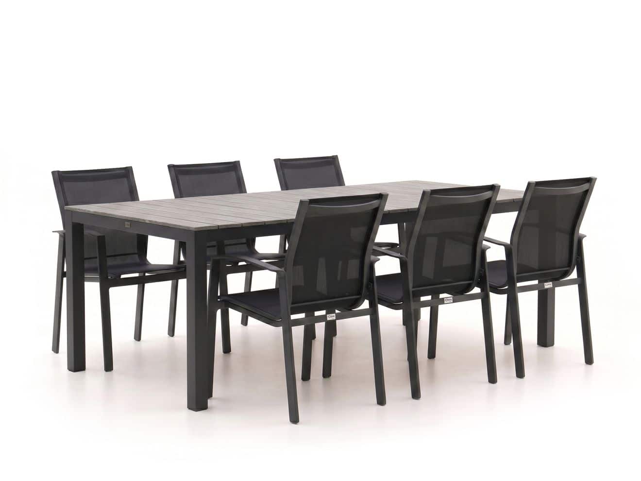 forza altea/fidenza 220cm dining tuinset 7 delig stapelbaar laagste prijsgarantie!
