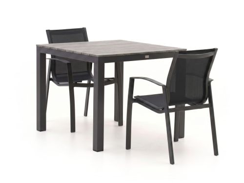 Forza Altea/Fidenza 90cm dining tuinset 3-delig stapelbaar - Laagste prijsgarantie!