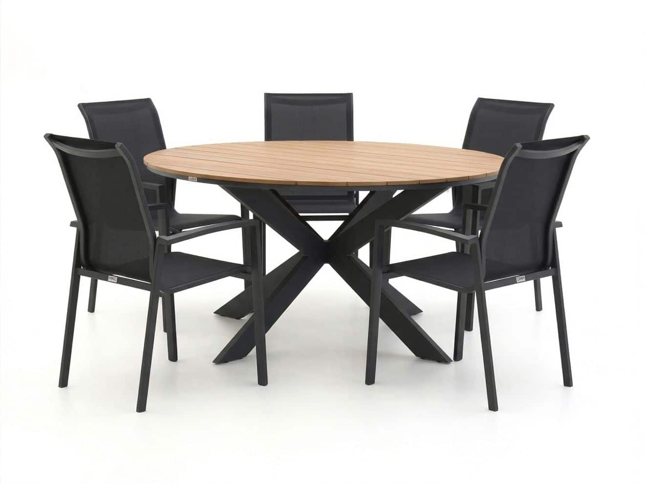 forza centallo/fidenza ø149cm dining tuinset 6 delig stapelbaar laagste prijsgarantie!