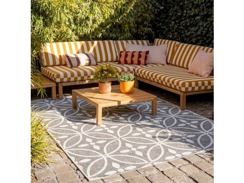 Fraai Buitenkleed - Summer Pattern Grijs - 200x290cm