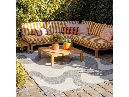 Fraai Buitenkleed - Summer Swirl Grijs - 200x290cm