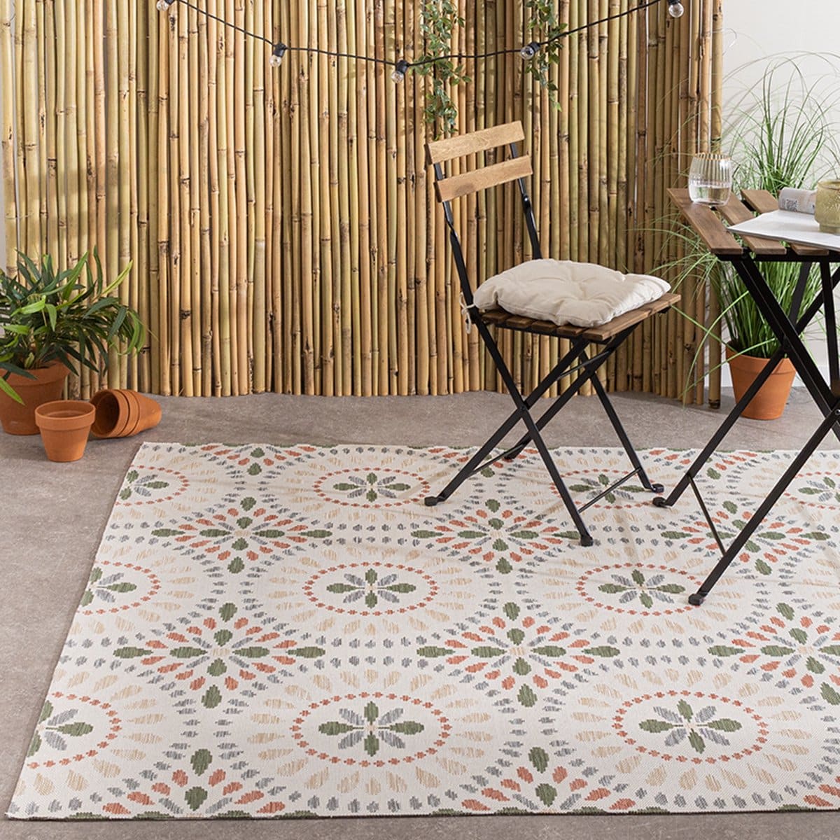 fraai in & outdoorkleed ranch mandala beige 200x290cm