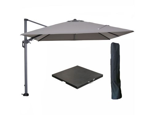 Garden Impressions Hawaii zweefparasol 300x300 cm carbon black / licht