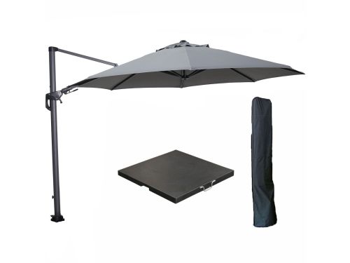 Garden Impressions Hawaii zweefparasol Ø350 cm carbon black / licht