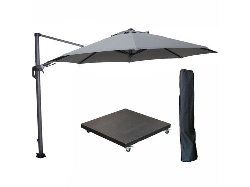 Garden Impressions Hawaii zweefparasol Ø350 cm carbon black / licht