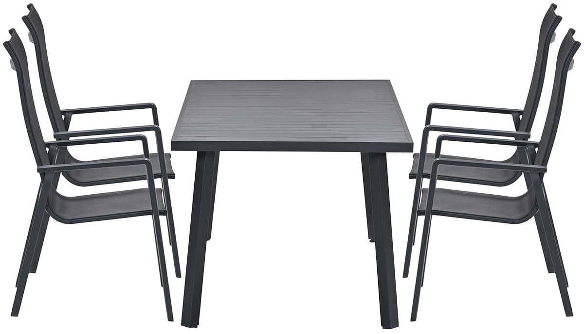 garden impressions osaka stapelbare tuinstoelen 4 stuks + terni tafel