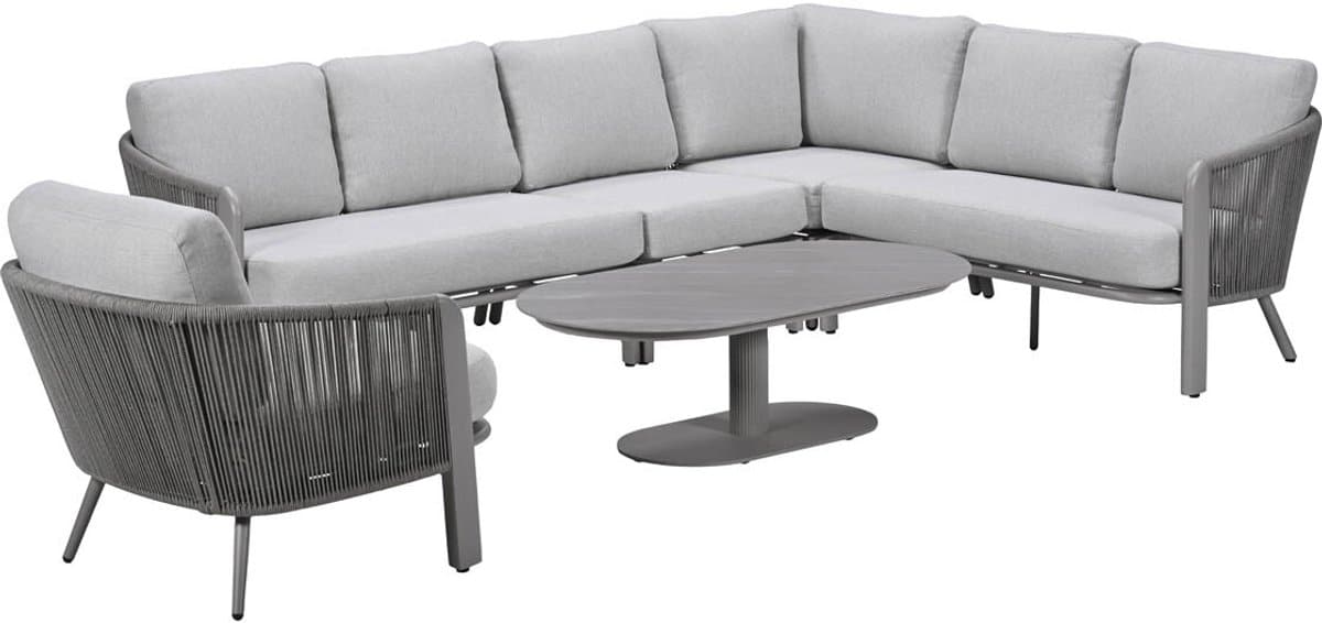 garden impressions ryan loungeset hoek 6 delig taupe