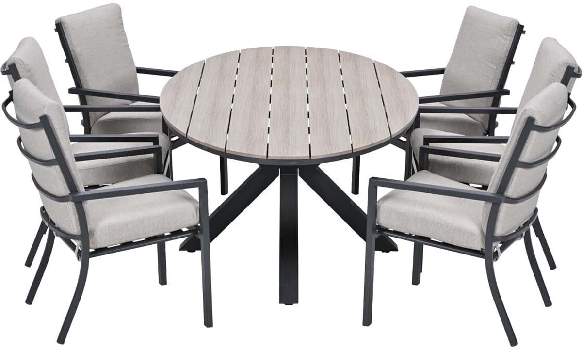 garden impressions senja tuinset 7 delig sandstone tulli tuintafel 220x115xh75