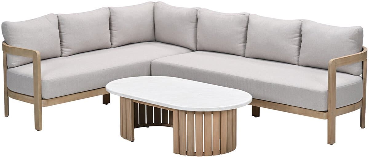 garden impressions sirocco loungeset 3 delig links acacia grey