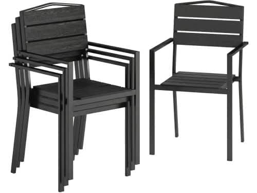 Geargalaxy Stapelbare Tuinstoelenset - Outdoor Stoelen - Balkonstoelen - Terrasstoelen