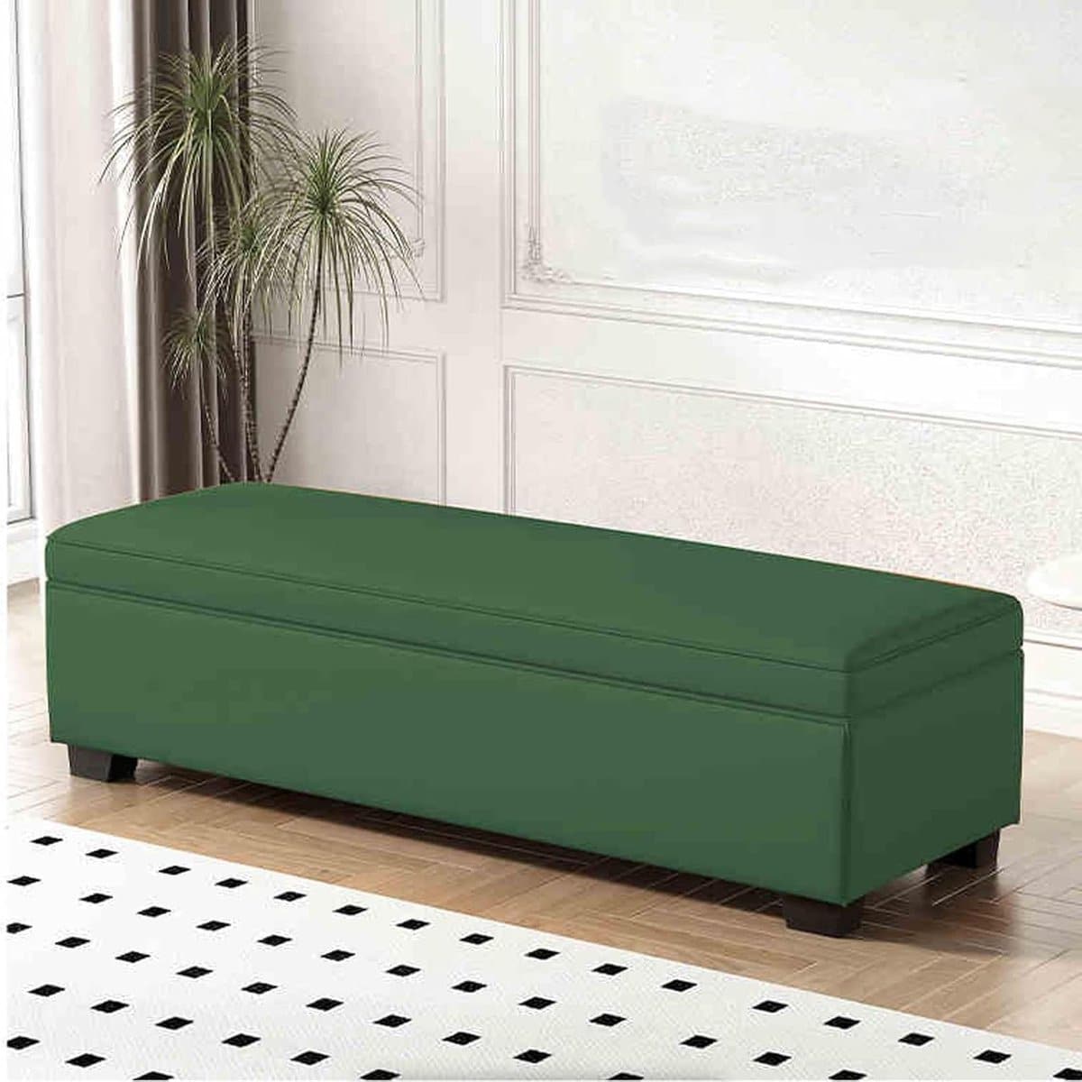 gestoffeerde bank ottomaanse stoel ruimte organiseren verborgen