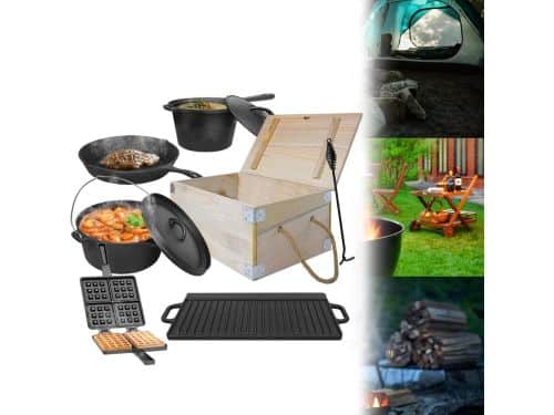 Gietijzeren Dutch Oven Set - Braadpan Outdoor - Buiten Koken