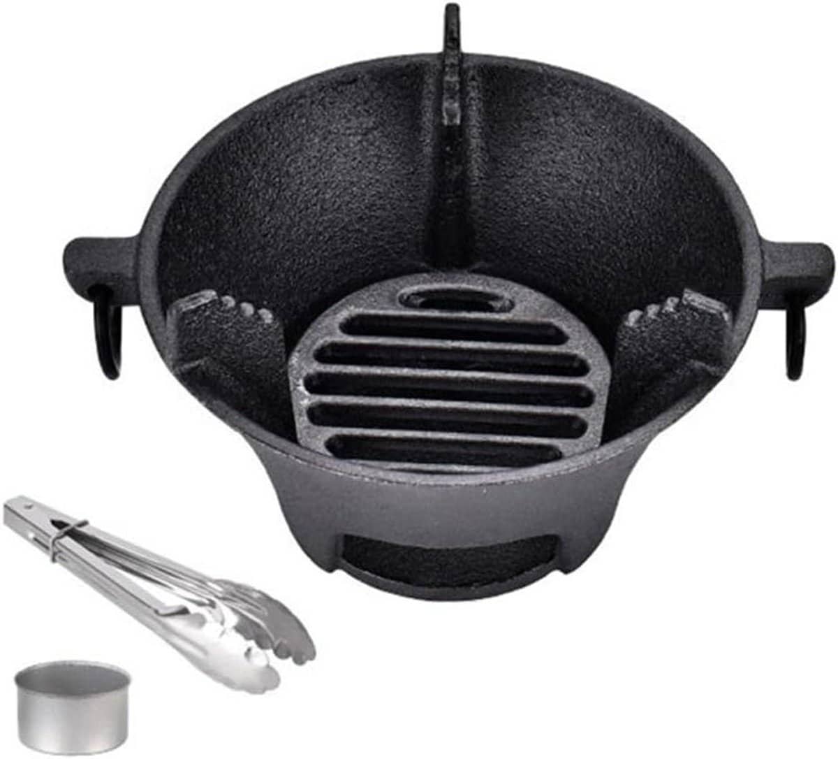 gietijzeren houtskool grill kooktafel bbq buiten koken