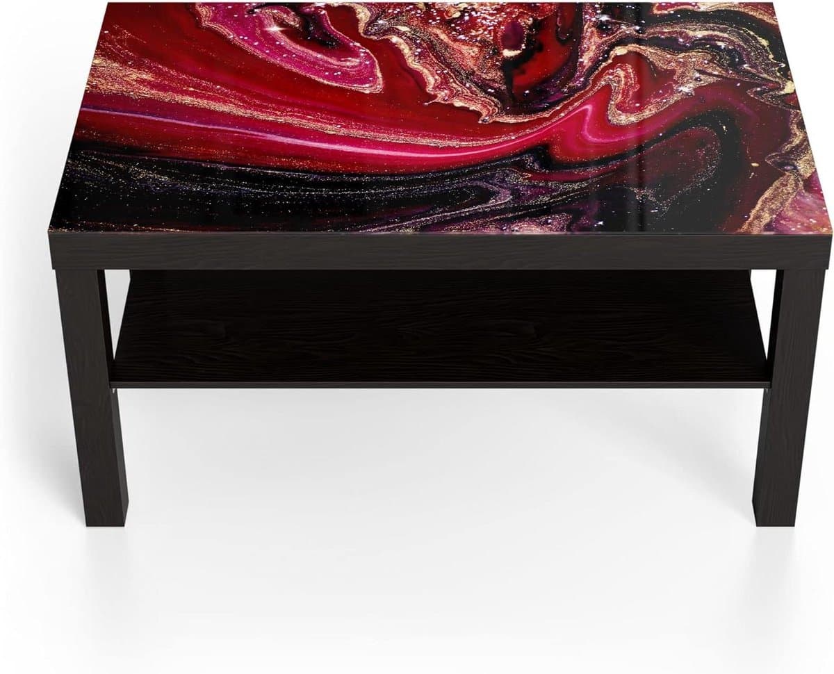 glazen bijzettafel salontafel modern woonkamer inrichten 3d