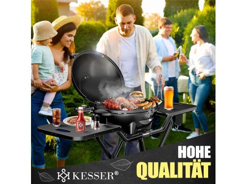GrillMaster DuoHeat 2-in-1 Elektrische BBQ Grill 2400W met Deksel