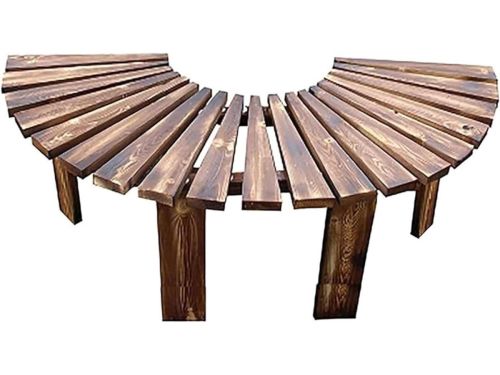 Halfronde Boombank - Tuinbank Hout - Buiten Zitten - Weerbestendig