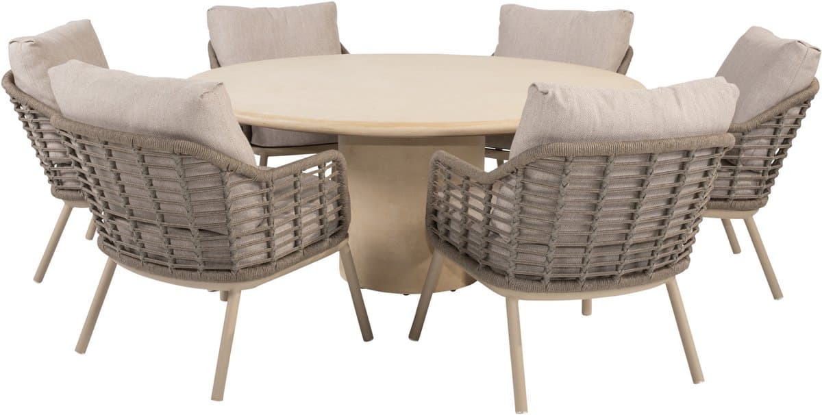 hampton puglia low dining tuinset 160xh69 cm 7 delig mortex