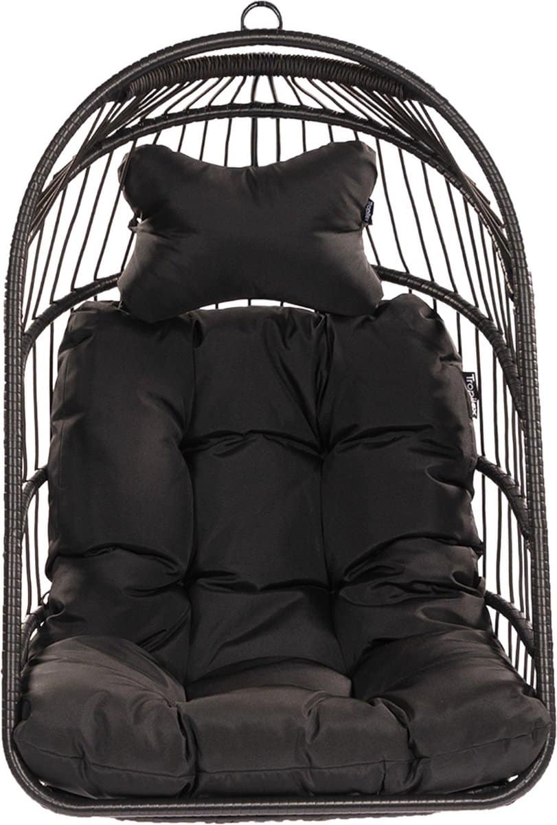 hangstoel eénpersoons ‘egg’ black (zwart) | 1% for the planet