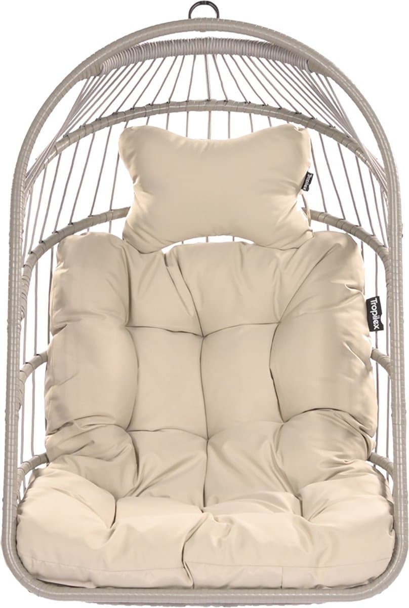 hangstoel eénpersoons ‘egg’ grey (grijs) | 1% for the planet