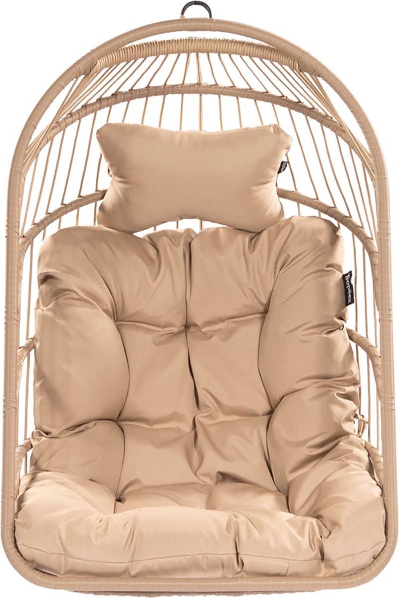 hangstoel eénpersoons ‘egg’ taupe (bruin) | 1% for the planet