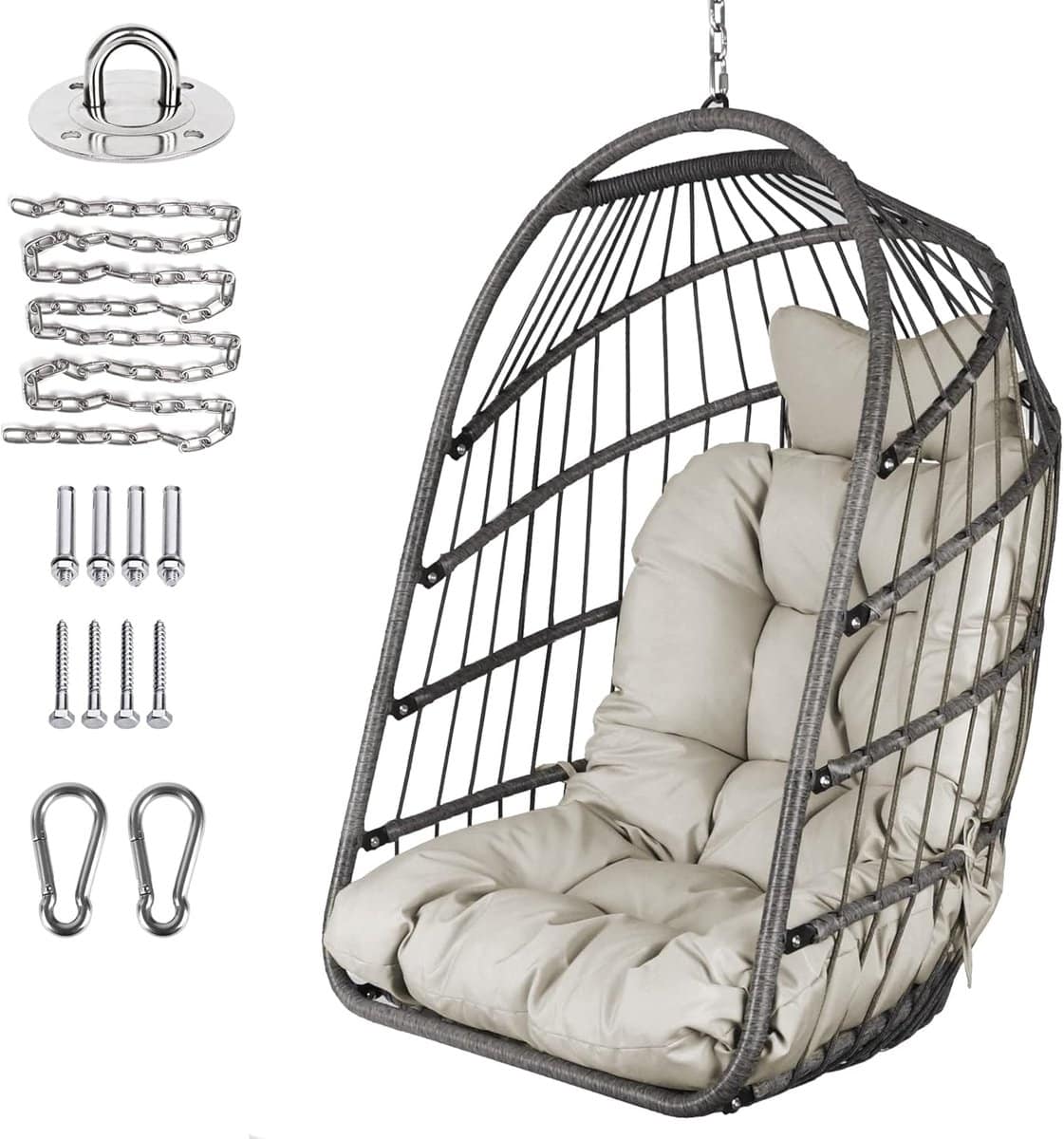 hangstoel rotan wicker egg chair ontspannen buiten