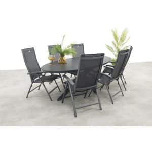 Hartman Salvatore/Ventaro verstelbare ovale tuinset 240x115 cm. - Antraciet