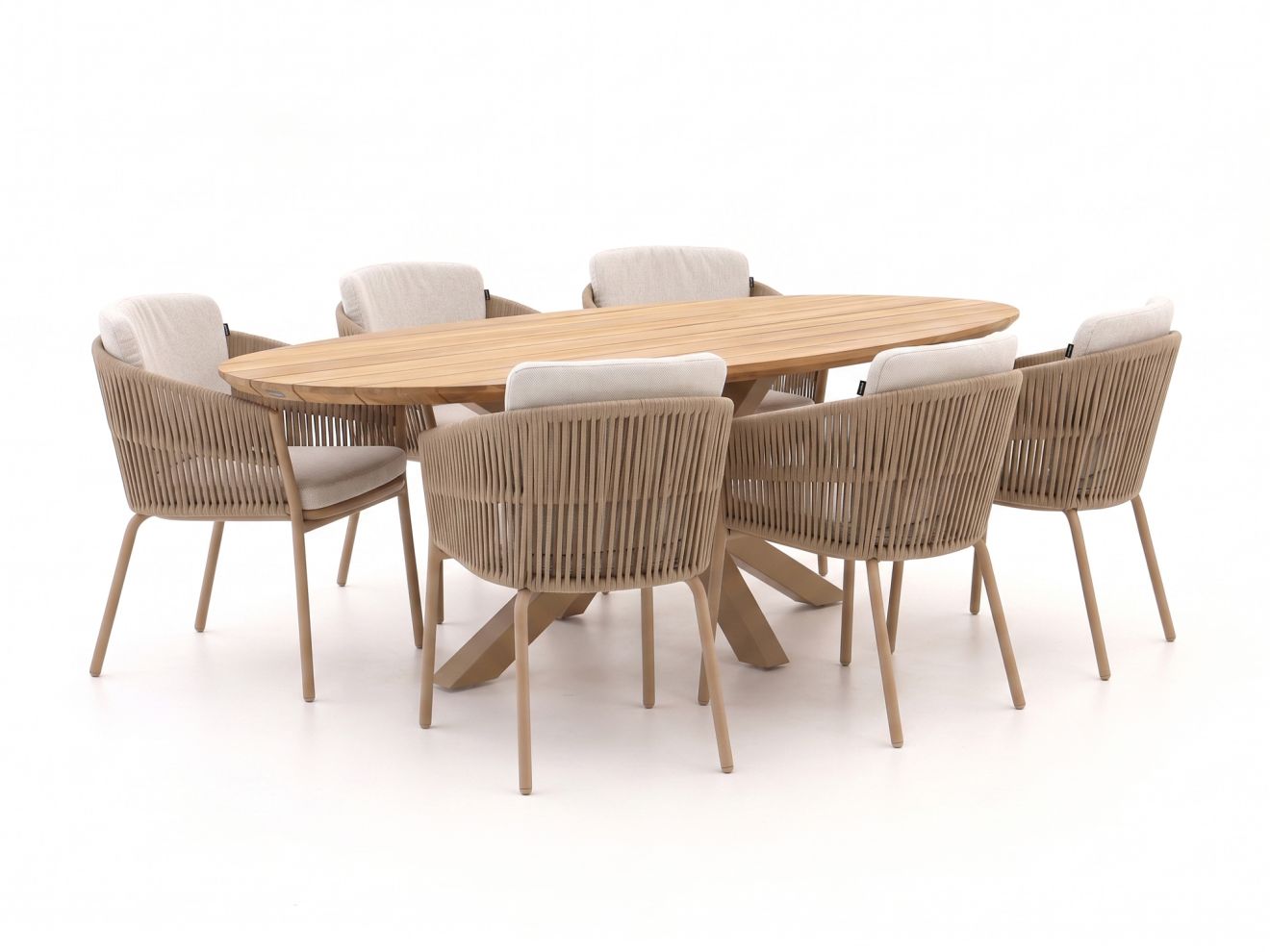 hartman sevilla/san sebastian 200cm dining tuinset 7 delig laagste prijsgarantie!