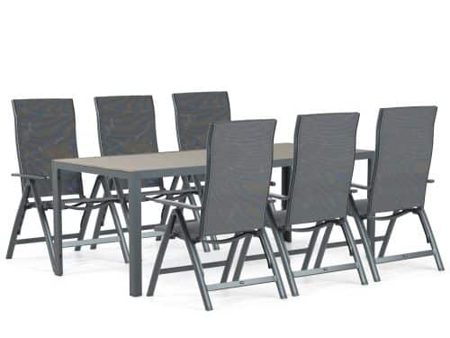 Hartman Sitges/Solare 200 cm dining tuinset 7-delig