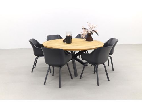 Hartman Sophie Element Xerix/Taste Prado 160 cm. - Ronde tuinset