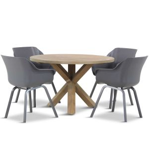 Hartman Sophie element/Sand City rond 120 cm dining tuinset 5-delig