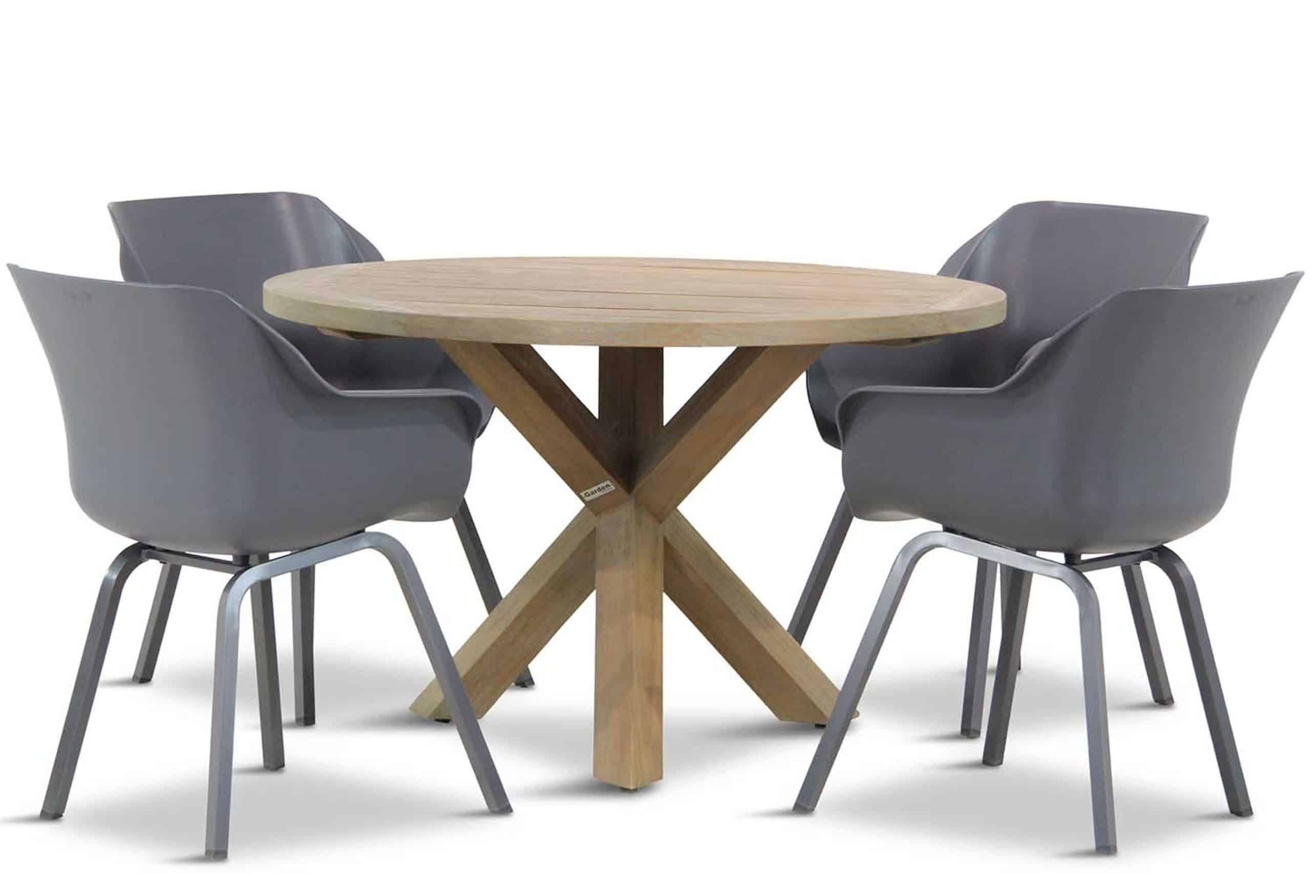 hartman sophie element/sand city rond 120 cm dining tuinset 5 delig