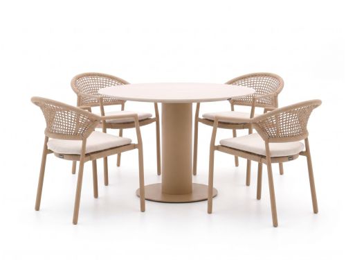 Hartman Taragona/Girona ø120cm dining tuinset 5-delig stapelbaar - Laagste prijsgarantie!