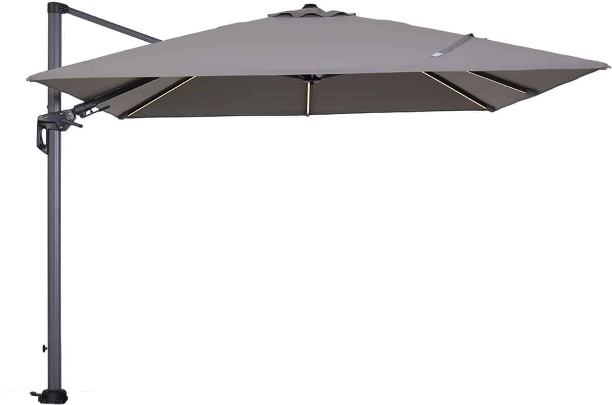 hawaii lumen parasol 300×300 cm licht grijs