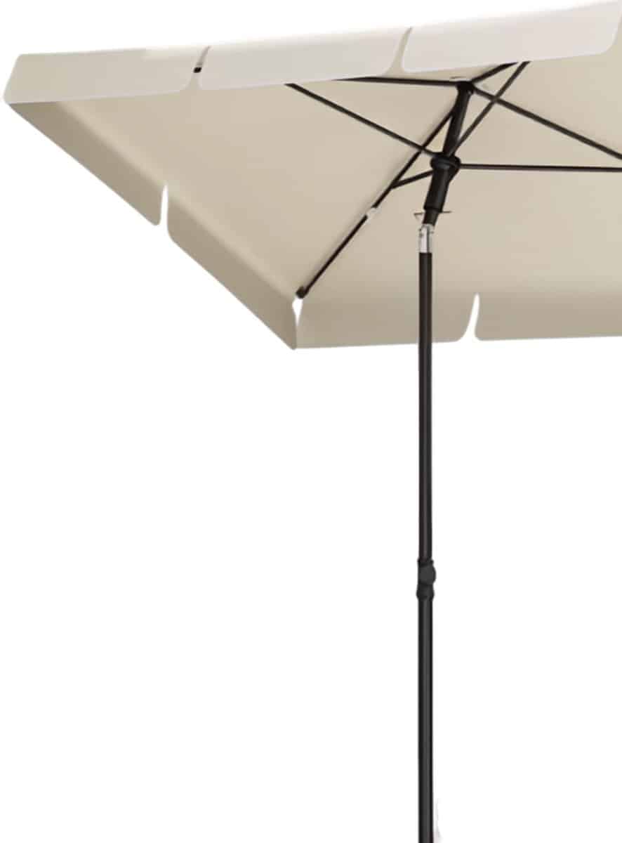 hhhk vierkante parasol 200x125x240cm beige met