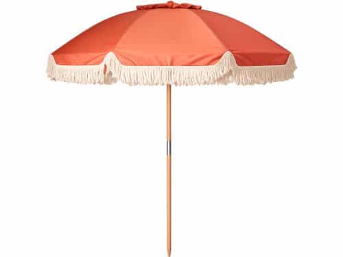 HIXA Parasol met Franjes - Houten paal - Stokparasol