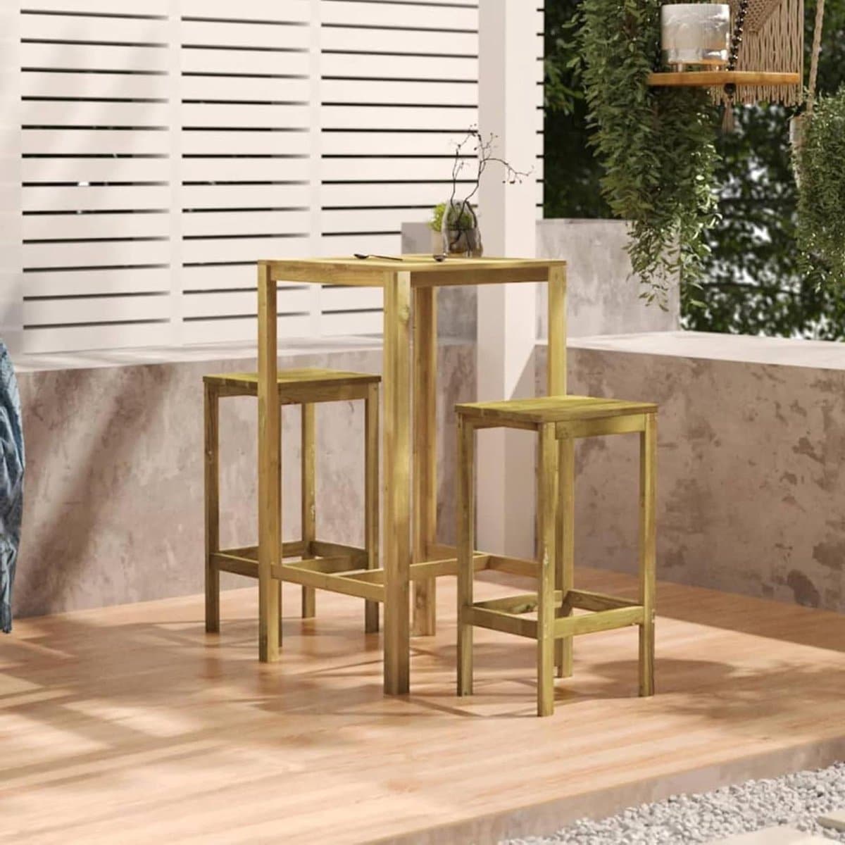 houten bartafel buiten tafel gezellig buiten zitten