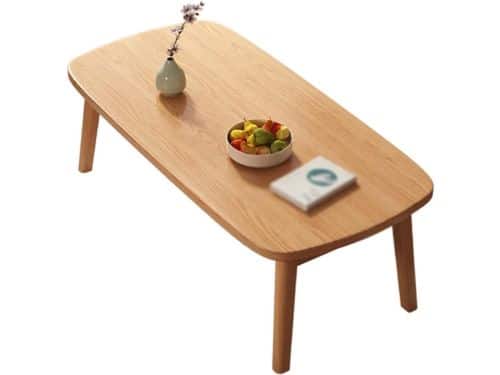 Houten bijzettafel - Klaptafel lage tafel - Ruimtebesparend wonen