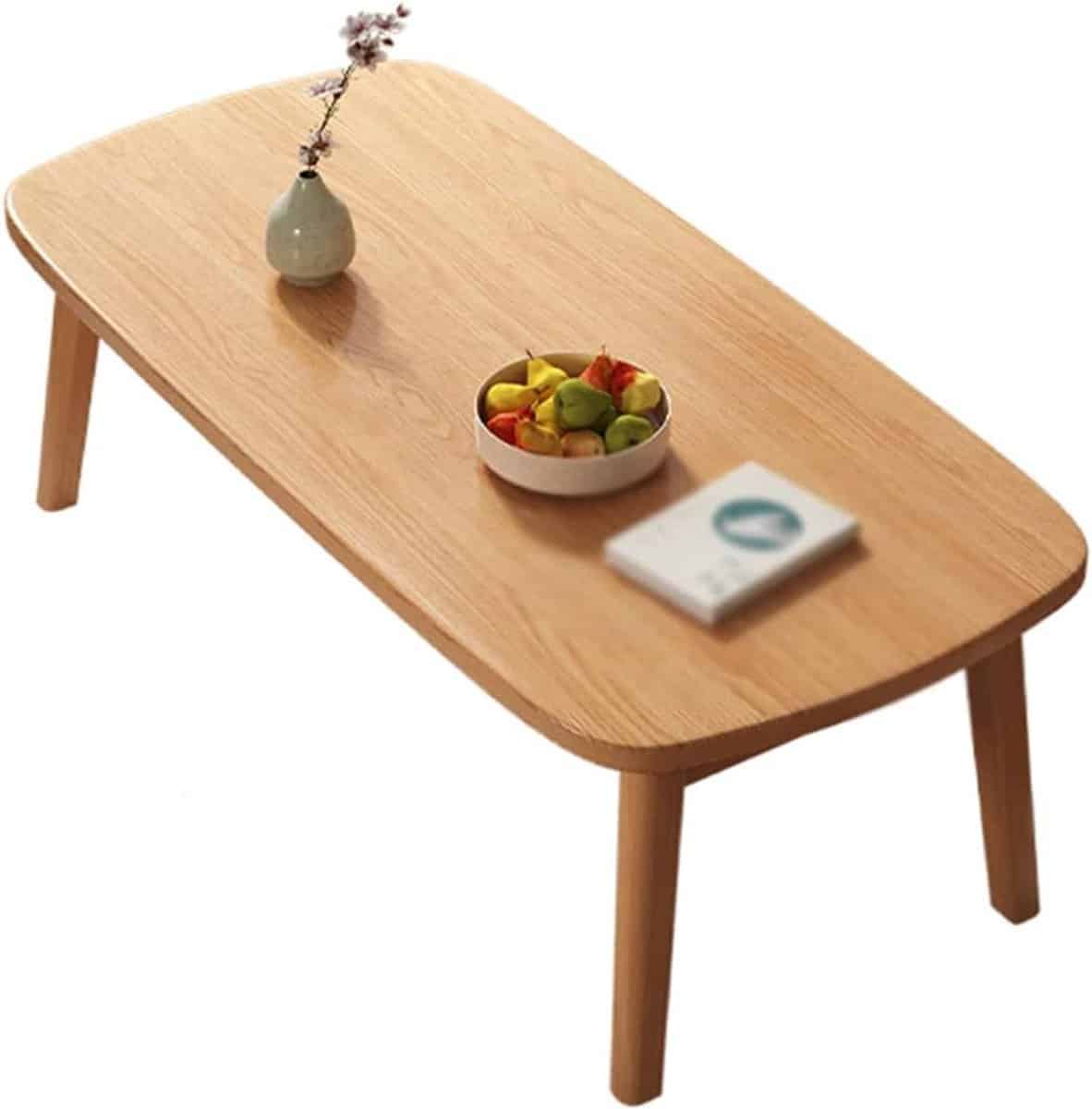 houten bijzettafel klaptafel lage tafel ruimtebesparend wonen