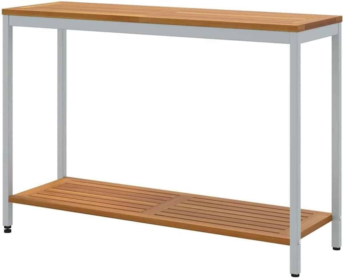 houten bijzettafel tuinmeubel tafel buiten genieten met