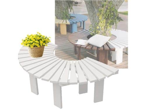 Houten Boombank - Halfronde Bank - Ontspannen in Tuin