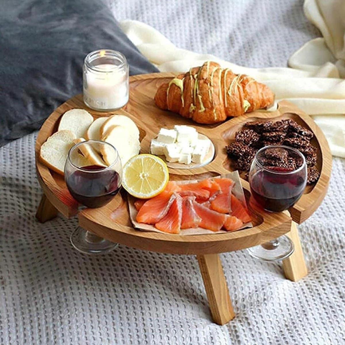 houten klaptafel buiten tafel picknick en reizen