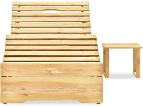 Houten Ligbed - Loungestoel Tuin - Ontspannen Buiten - Verstelbare