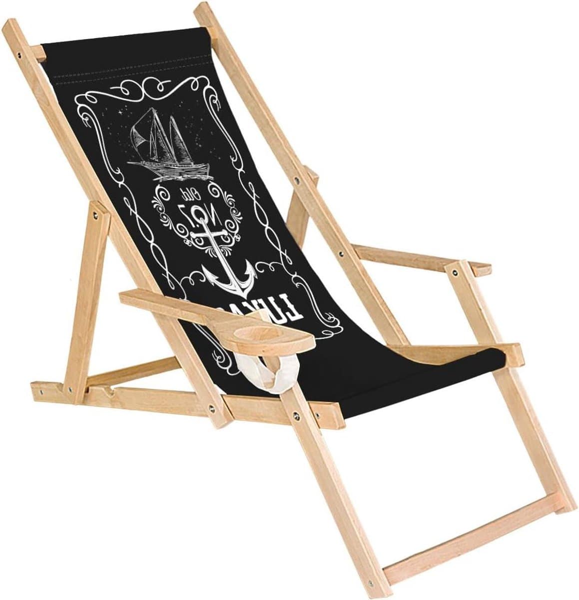 houten ligstoel lounger stoel tuinstoel ontspannen in de