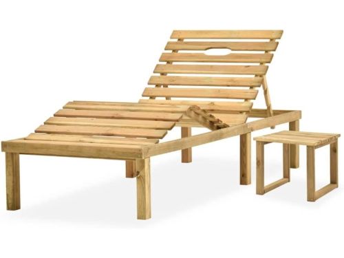 Houten ligstoel - Tuinstoel ligbed - Ontspannen in tuin