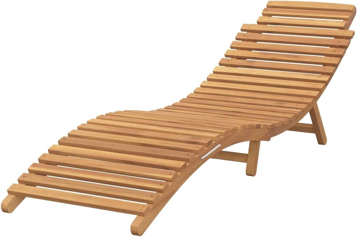 houten ligstoel tuinstoel lounge buiten relaxen massief