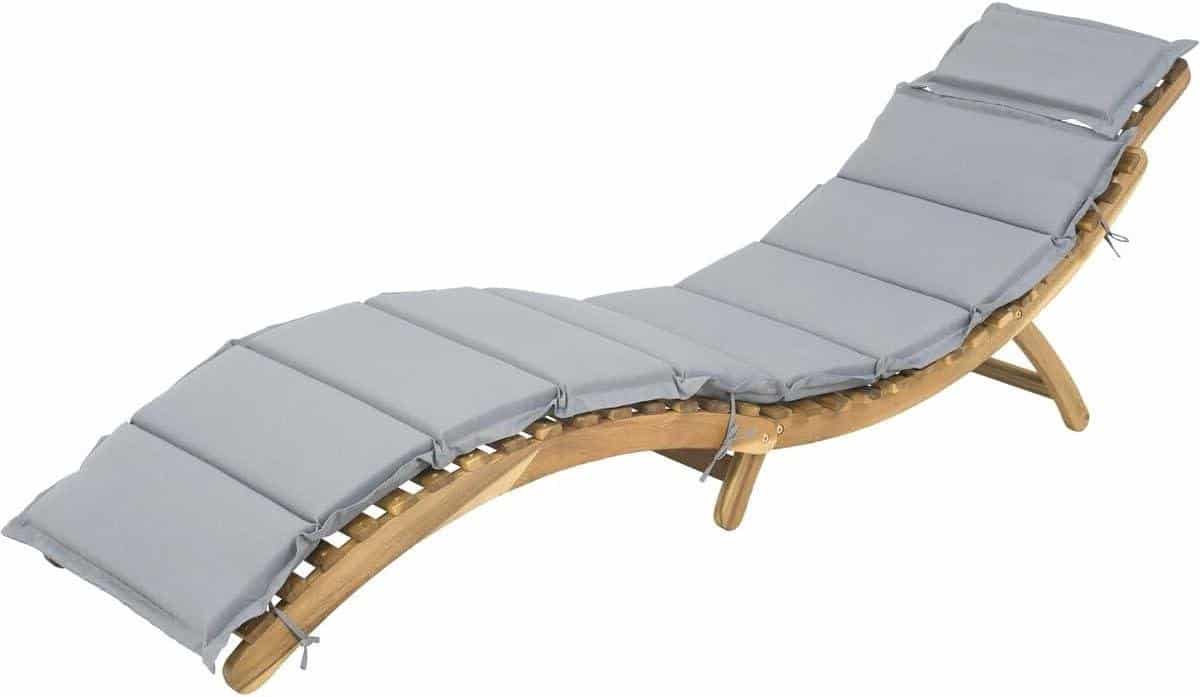 houten ligstoel tuinstoel lounger buiten ontspannen weerbestendig