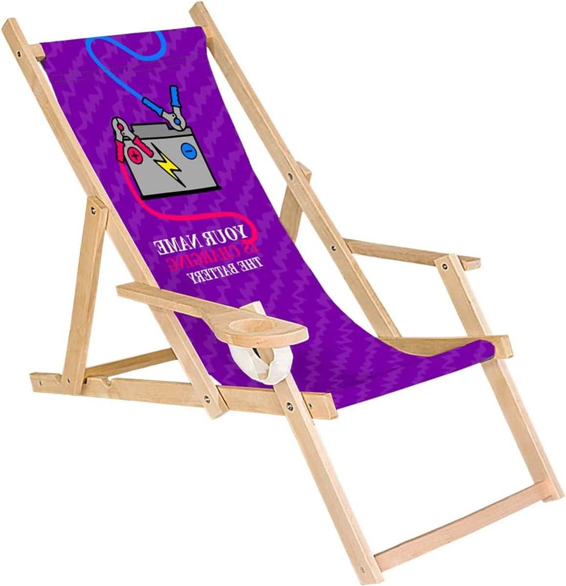 houten lounger strandstoel klapstoel ontspannen in de zon