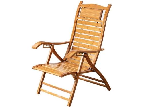 Houten Stoel - Bamboe Lounger - Buiten Ontspannen - Verstelbaar