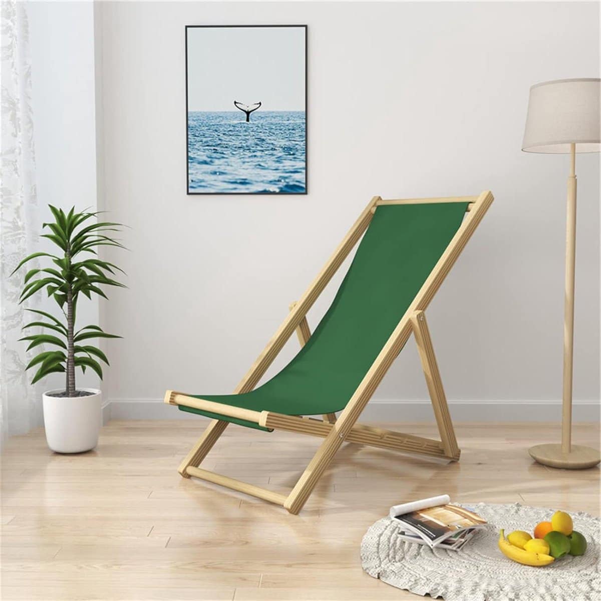 houten strandstoel opvouwbare lounger ontspannen buiten verstelbare