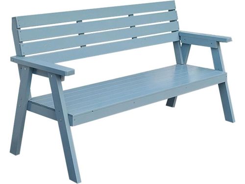 Houten tuinbank - Buitenbank rugleuning - Ontspannen buiten - Afgeronde